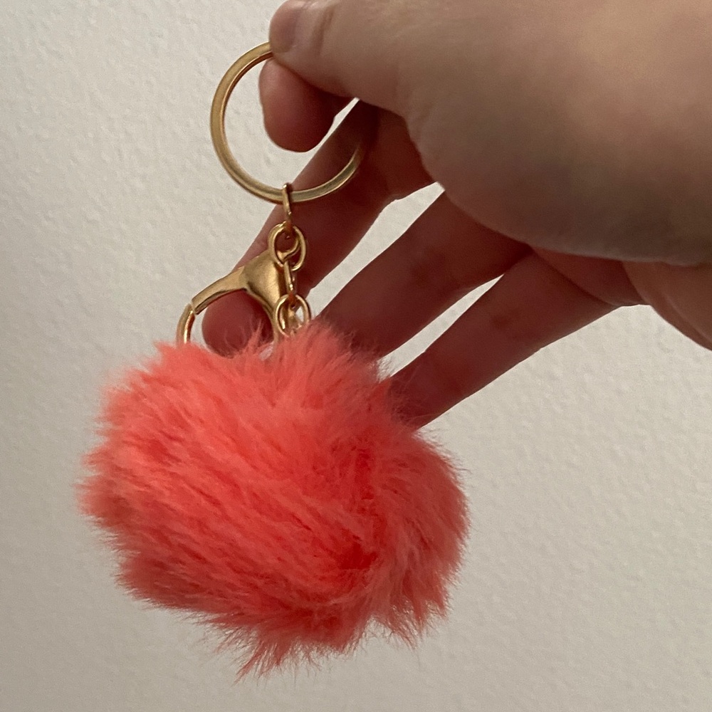 Fluffy Coral Keychain Accessory